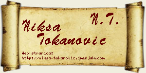 Nikša Tokanović vizit kartica